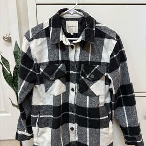 Thread & Supply Monochrome Checkered Jacket Small